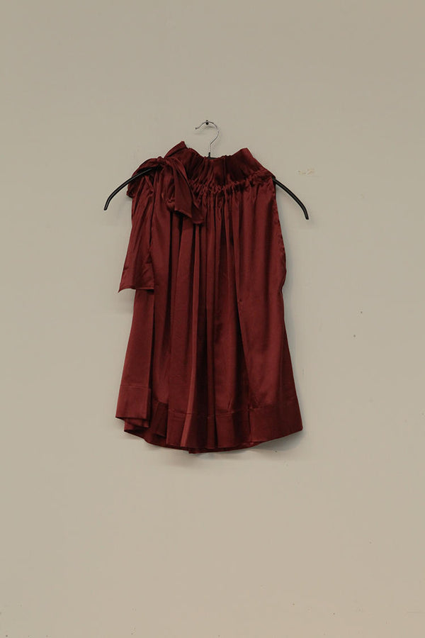 BASERANGE Frilled lace-up sleeveless top TOLA-SS-SP21